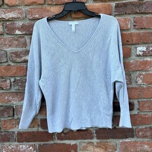 Leith Anthropologie Heather Gray Knit Sweater M Dolman Sleeves